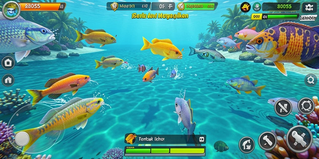 Tampilan menarik dari gameplay Tembak Ikan yang seru.