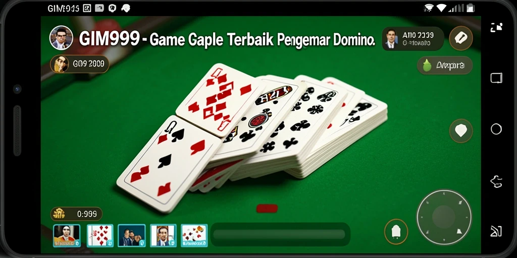 Tampilan gameplay seru dalam GIM999 saat berlaga di Gaple.
