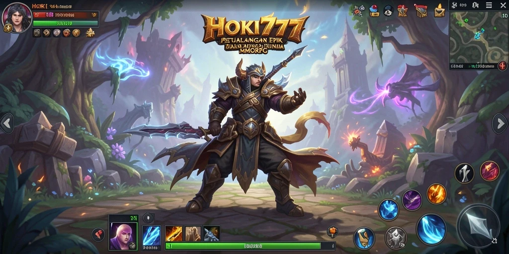 Gameplay HOKI777 yang menampilkan petualangan MMORPG yang seru.