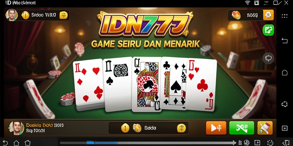Tampilan gameplay seru dalam IDN777 saat bermain Domino.