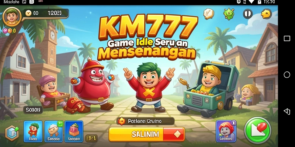 Screenshot gameplay KM777 menampilkan karakter dan aksi seru dalam permainan Idle.